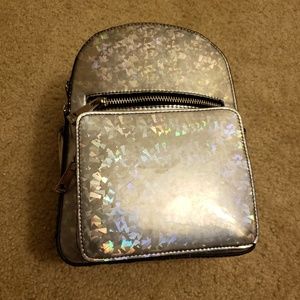 Holographic mini backpack
